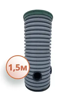 Дренажный колодец d460 h1500 с зеленой крышкой (отводы 160 мм) 1